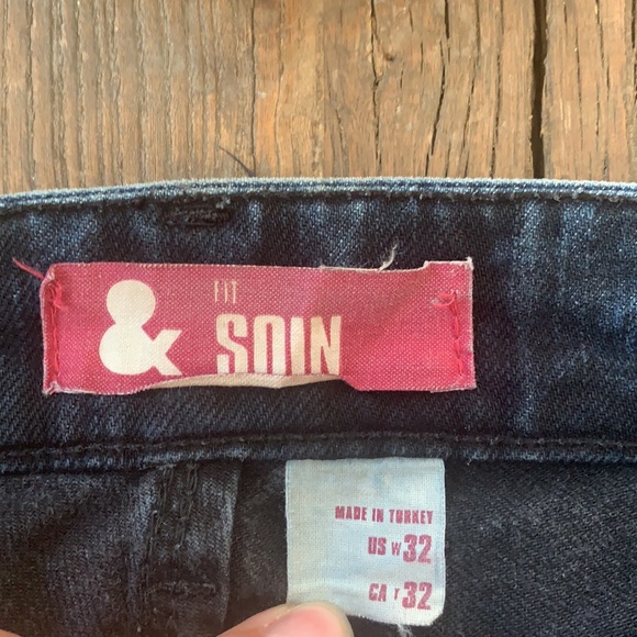 Acid washed distressed skinny jeans sz 32 - Picture 3 of 6